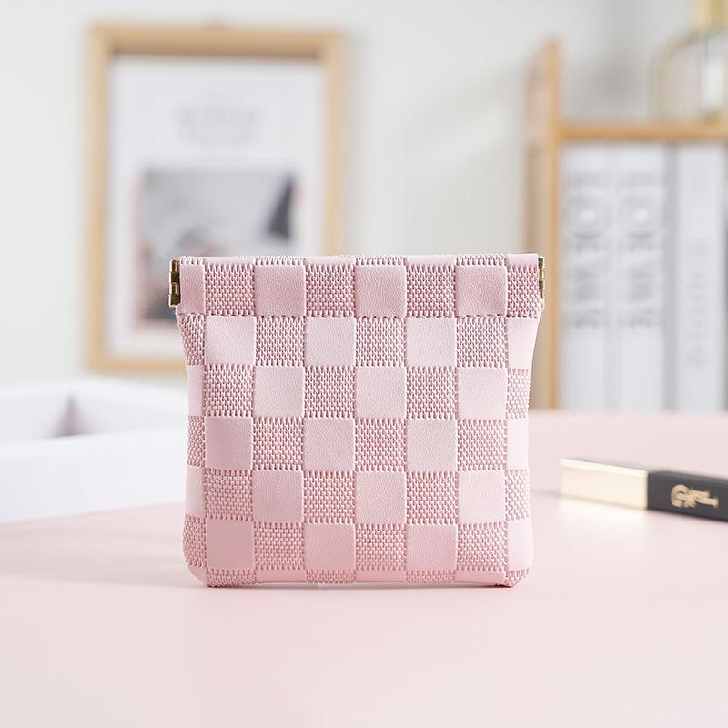 

Cute Ins Style High-End Mini Travel Makeup Bag - Portable Women s Cosmetic Organizer & Lipstick Storage Pouch