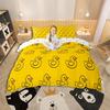 Homewish Cute Duck Duvet Cover SetCartoon Animal Bedding SetOrange Black Bed Set For Boys GirlsUltra Soft Home Decor