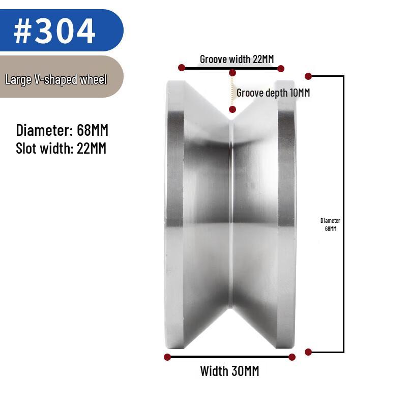 

OIMG 304 Stainless Steel V-Groove Sliding Door Bearing Pulley