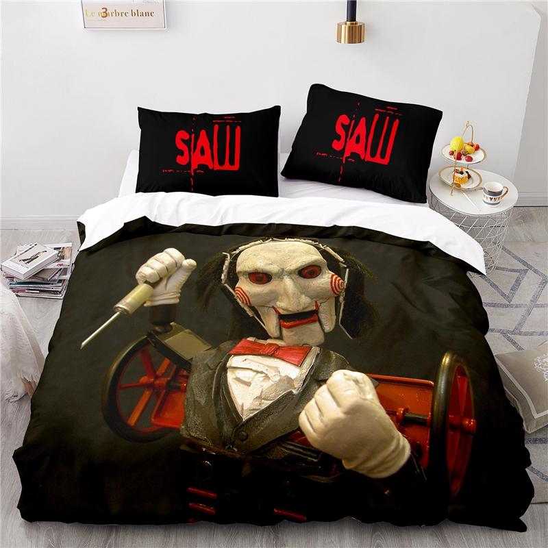 Horror Saw Movie Bedding Set 3d Duvet Cover Set Pillowcase Twin Full Queen King Size Bedclothes Comforter Cover Set Dropshipping