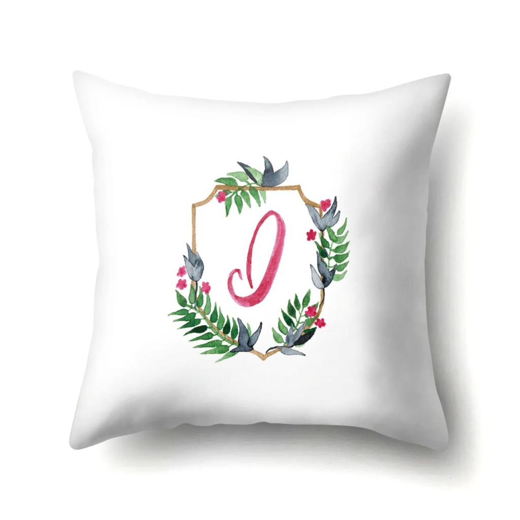 Creative Wreath Letter Pillowcase Office Cushion Cover Living Room  Waist