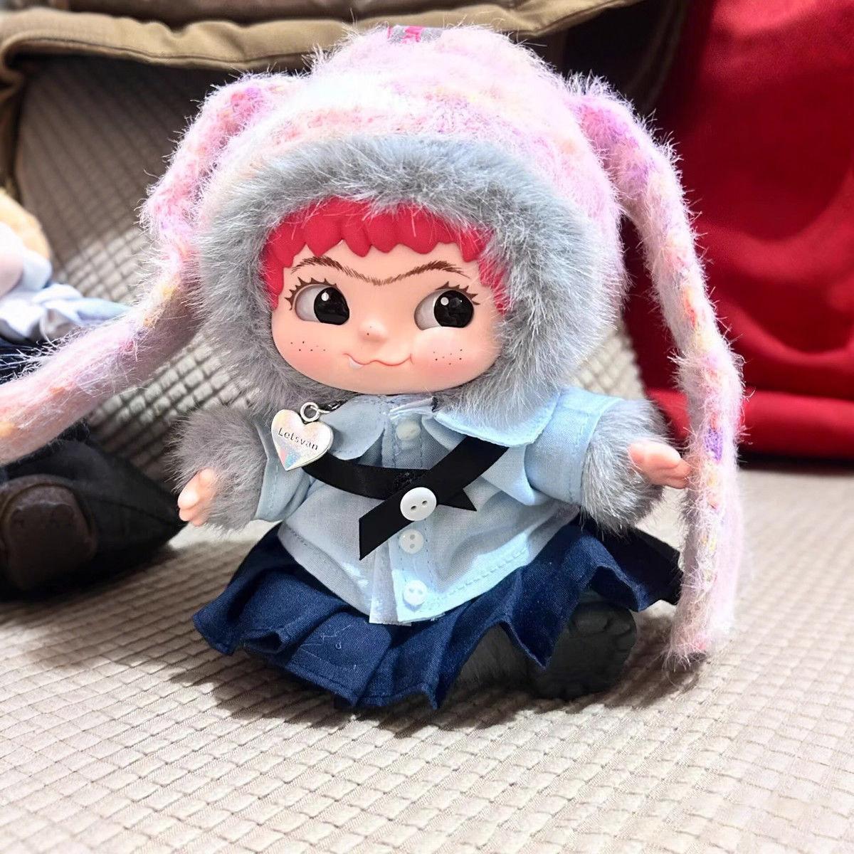 

Подходит для 20 см вакуку хип-вечеринка нагрудник одежда хлопковая кукла слепая коробка плюшевая кукла одежда