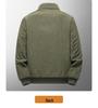 Men's Winter Corduroy Jacket with Stand-Up Collar and Lamb Wool Lining - Trendy, Thick, and Casual.