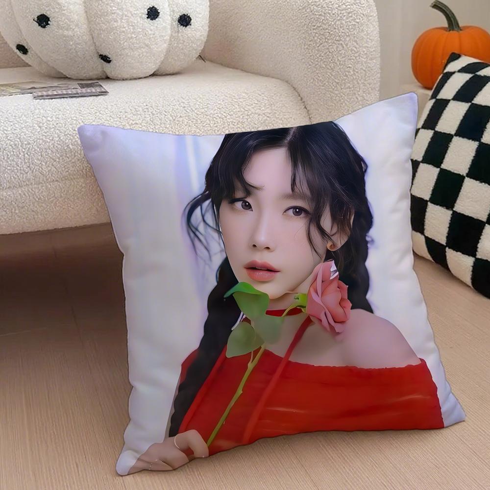 Singer Powerful TTaeyeon Cushion Cover Throw Pillow Cover Hidden Button Durable Polyester Chair Cushion