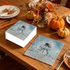 20pcs Disposable Napkins with Halloween Theme Pattern Print for Wedding,Parties,and Daily Use for Thanksgiving Fall Christmas Table Decoration