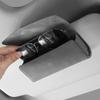 Car Glasses Case Universal Auto Sun Visor Holder Sunglasses Storage Box Clip Card Ticket Holder Leather Interior Accessories
