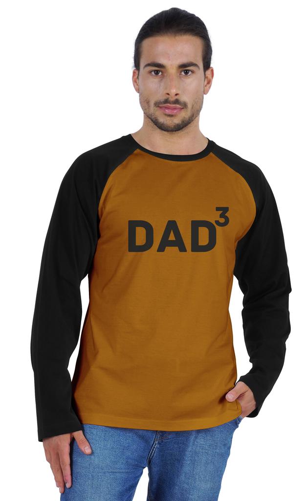 Inkmeso Pánské tričko s raglánovými rukávy s potiskem   Táta     Tričko pro otce 3 dětí