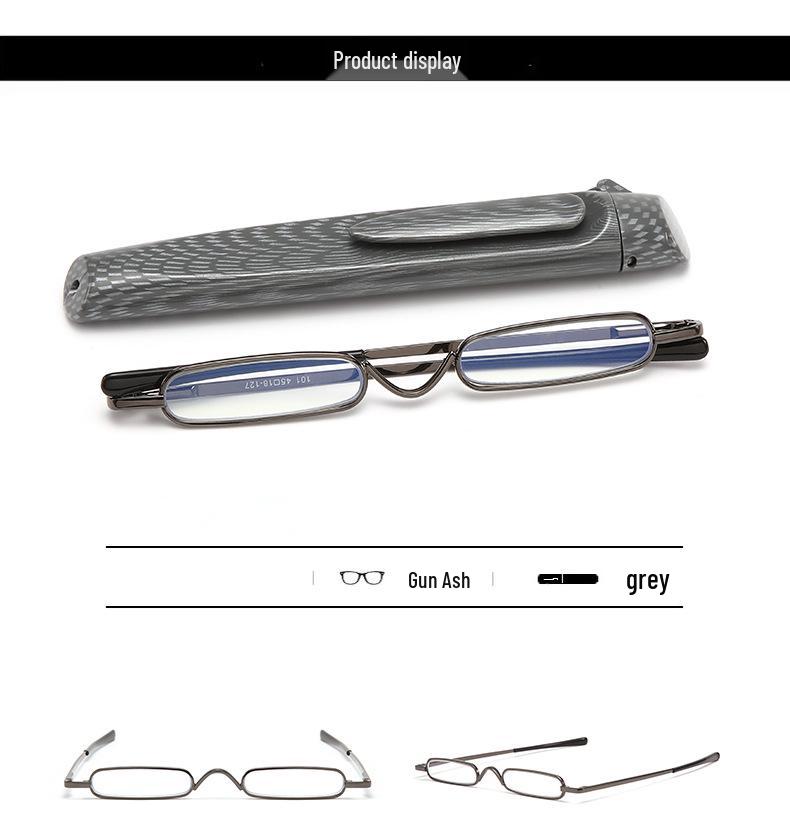 Ultralight Unisex Mini Pen Clip Anti-Blue Light Reading Glasses