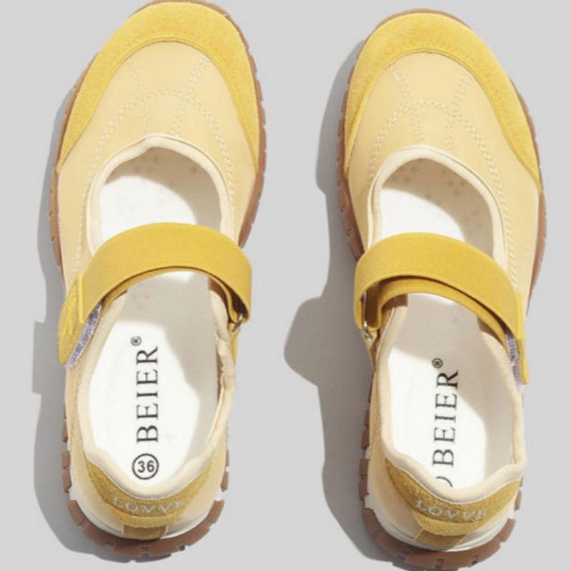 Velcro Casual Shoes Mary Jane Sneakers Soft Sole White Shoes Fashion Women's Shoes