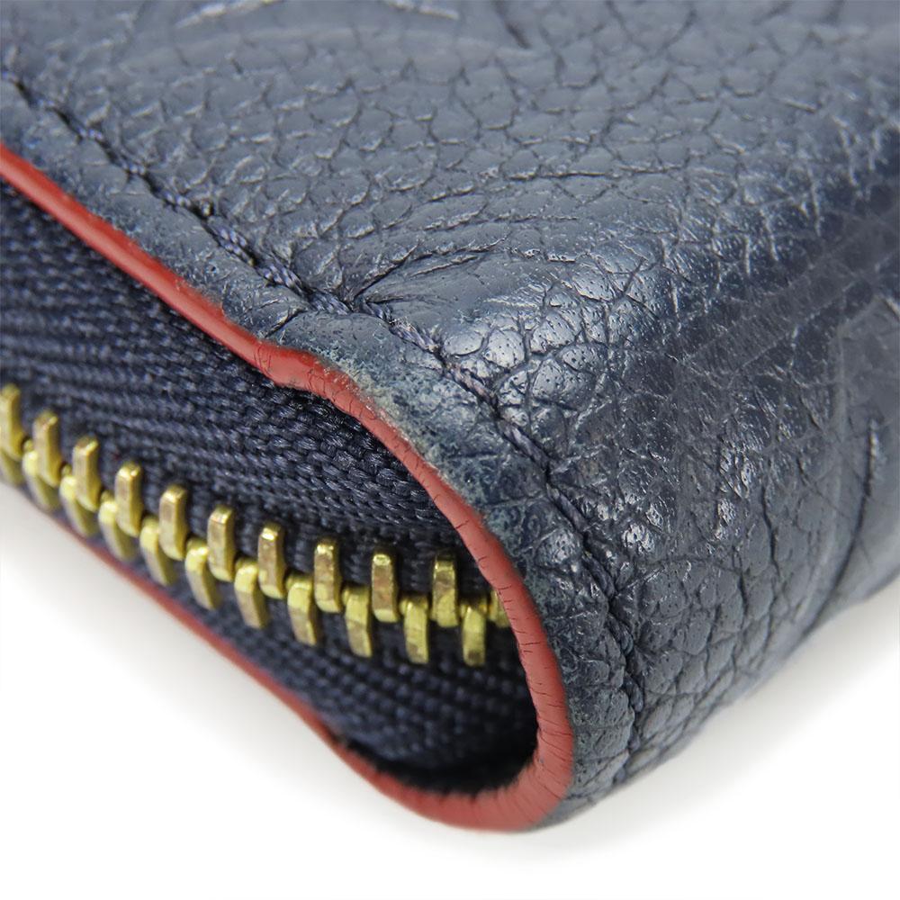 Used LOUIS VUITTON Purse Zippy wallet M62121 Monogram Ann Platt Marine Rouge Navy Zip Around