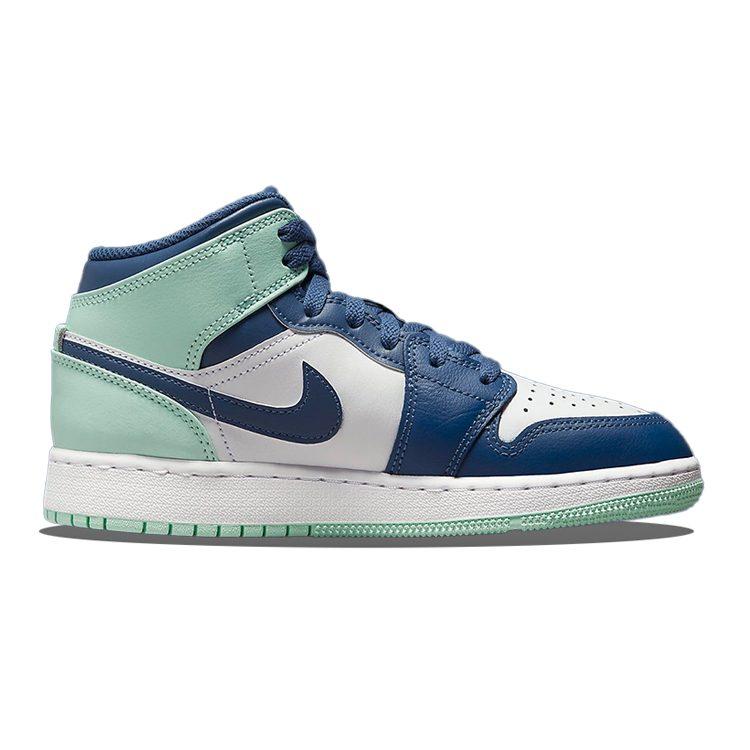 Jordan 1 Mid Mystic Navy Mint Foam GS 554725-413