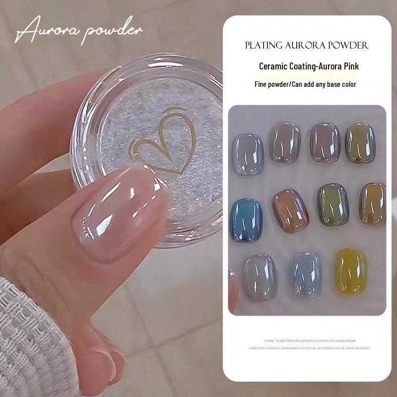 

Aurora High-Gloss Chrome Nail Powder Magic Mirror White Decorations