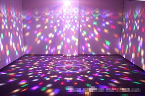 QUWEI Stage Lighting RGB LED Crystal Disco Magic Ball with Remote Control, DMX Effect, Multicolor