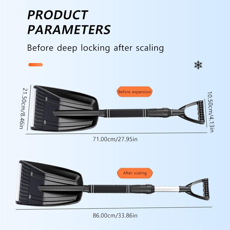 SEAMETAL Auto Schneeschaufel Universal Auto Windschutzscheibe Schnee Reinigungswerkzeug Winter Auto Schnee Eisschaufel Verlängerungsschaufel Zubehör