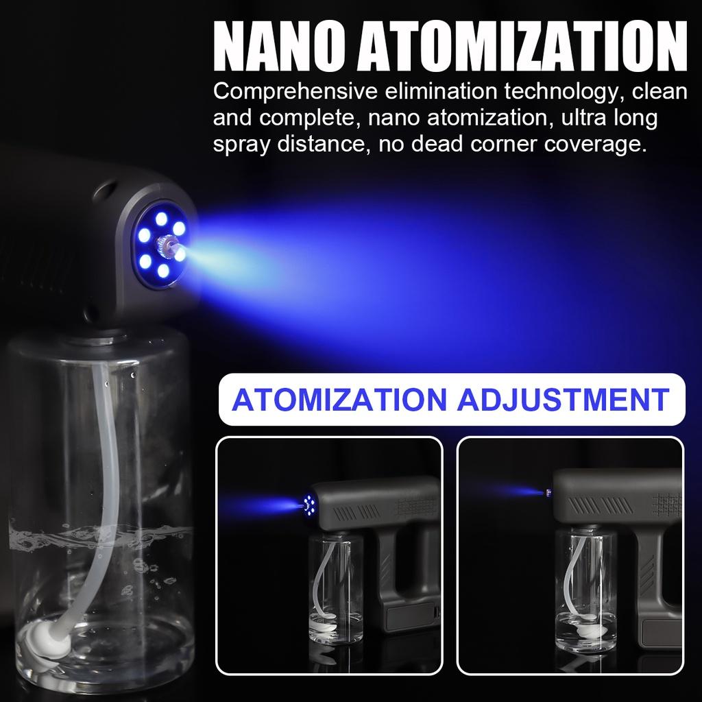 25W 500ML Portable Cordless USB Nano Sterilizer Guns Sprayer Disinfection Fogger Spray Machine Rechargeable
