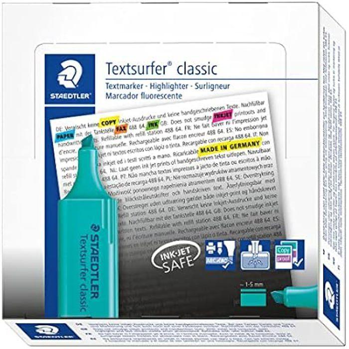 Surligneur - STAEDTLER - Textsurfer classic 364 - Pointe biseau 1 à 5 mm - Couleur Turquoise - InkJet safe