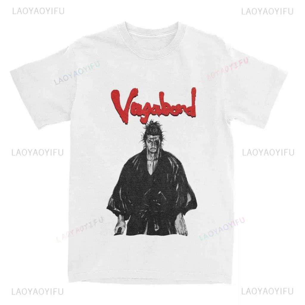 Anime Musashi Miyamoto Vagabond Manga T-shirts Accessoires Mannen Vrouwen Ronde Hals Takezou Shinmen T-shirt Kleding