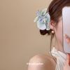 Smudge fabric flower pearl hairpin versatile duck bill clip sweet niche temperament hair accessories wholesale