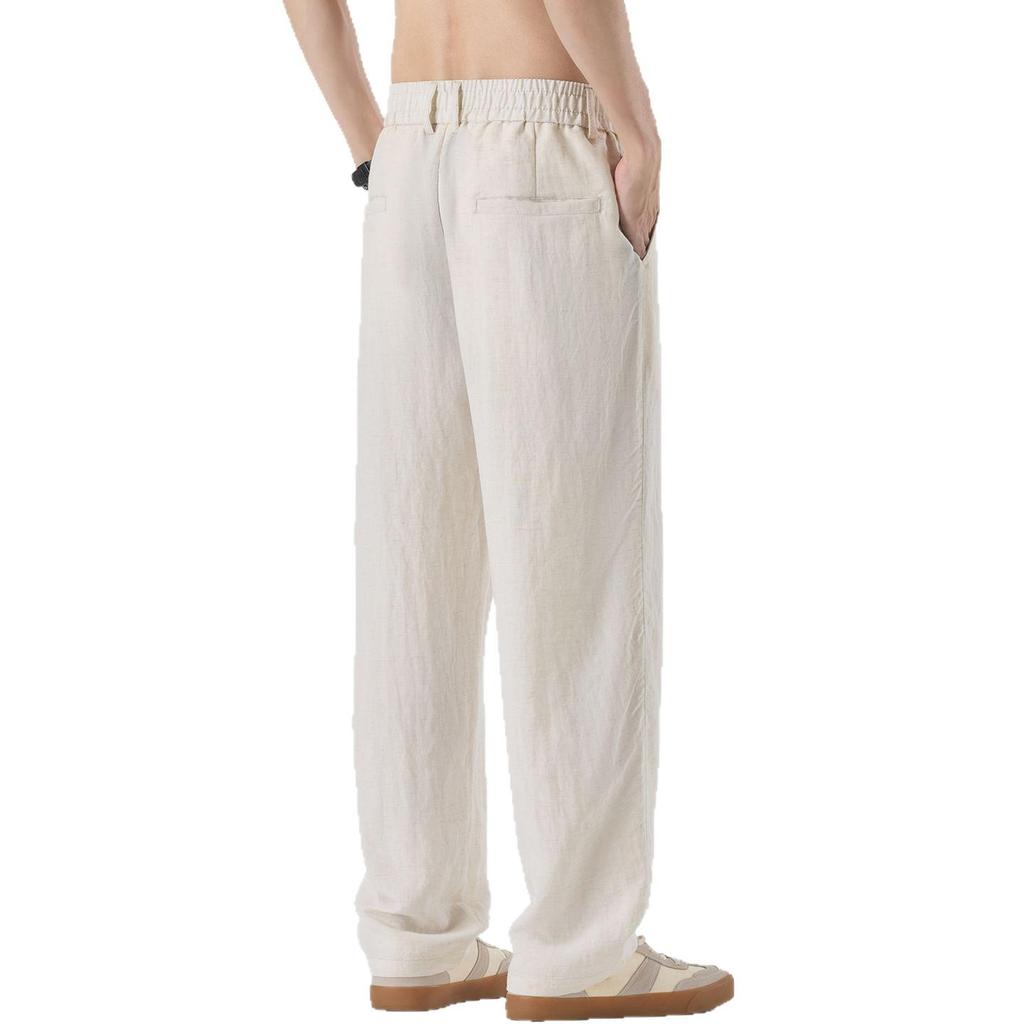 Men's Premium Tencel Linen Summer Pants - Lightweight, Wrinkle-Resistant, No-Iron, Loose Fit, Straight Leg Trousers.