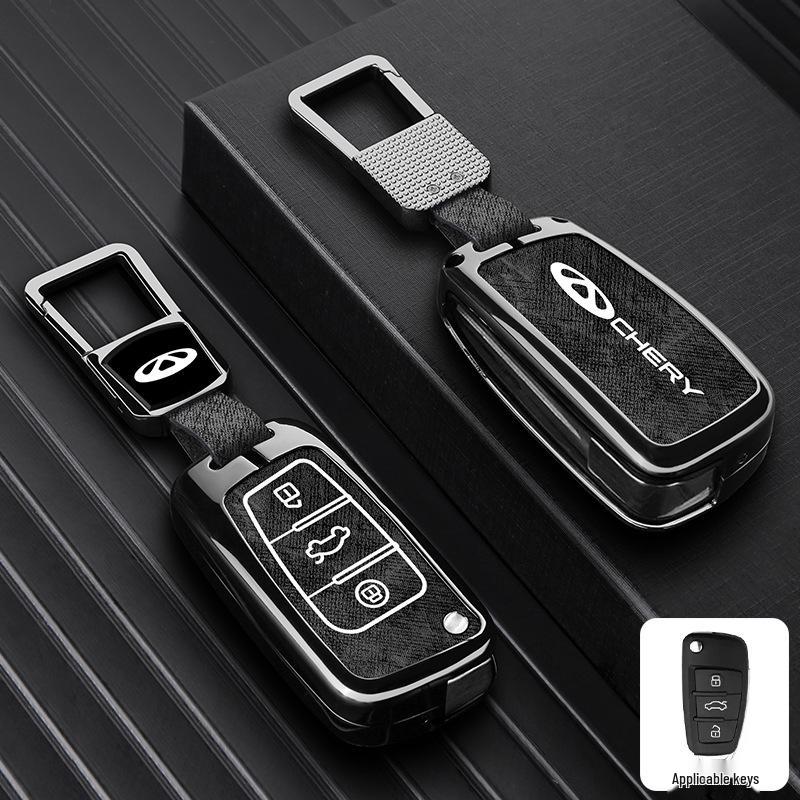 Zinc Alloy Key Shell Covers for Chery, Tiggo 8, 7 Plus - Full Coverage, 5x Anti-Drop Protection