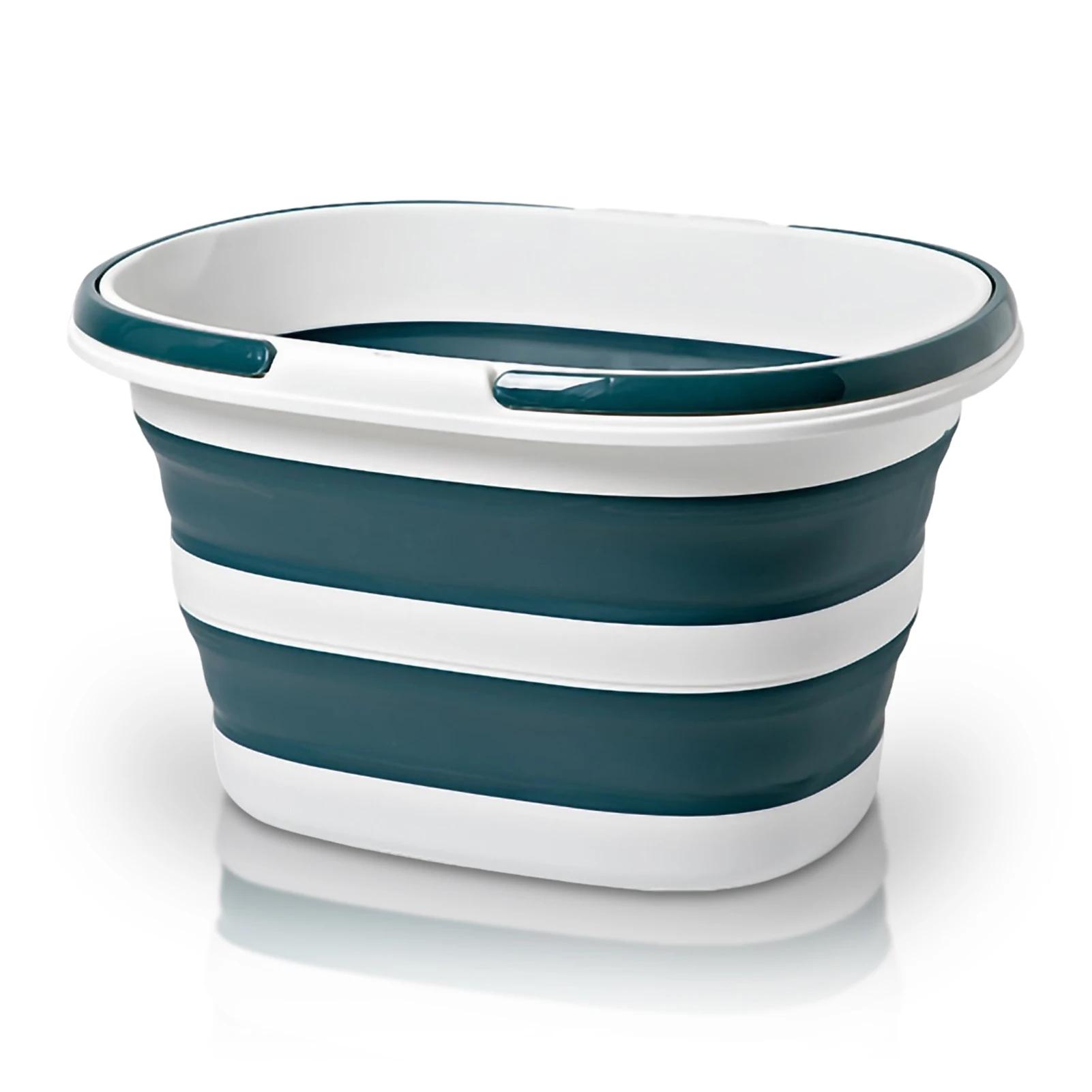 

Портативная корзина для белья, ведро для швабры, складная раковина для воды, подвесные корзины для хранения в ванной комнате, для стирки, рыбалки и отдыха на природе синий