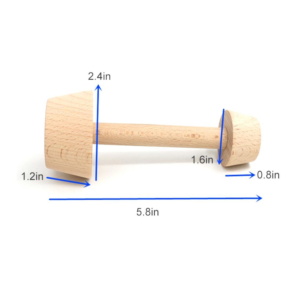 Baking Tool Double Side Egg Tarts Tamper Portable Wooden Pastry Pusher Ergonomic Handle DIY Egg Tart Mold Dessert