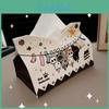 Cat Cartoon Leather Tissue Box For Home Office Car Use With Multi Purpose Functionality
