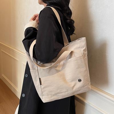 Large Capacity Cloth Bag Bag Female Tote Bag To Work Commuting Shoulder Leisure Student Class Tote Bag