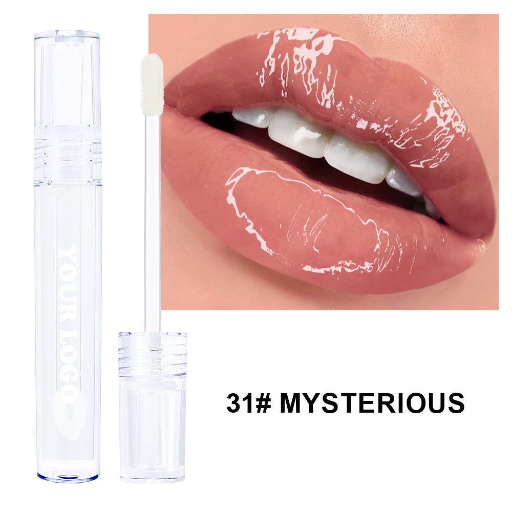 

Border-Free Clear Mirror Lip Gloss/Lip Jelly - Non-Stick, Long-Lasting, Plumping Gloss.