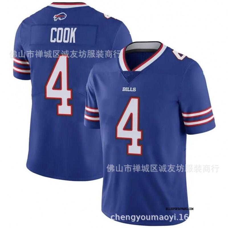 NFL Football Jersey Buffalo Bills 4 James Cook Mens Sports Training Game Red