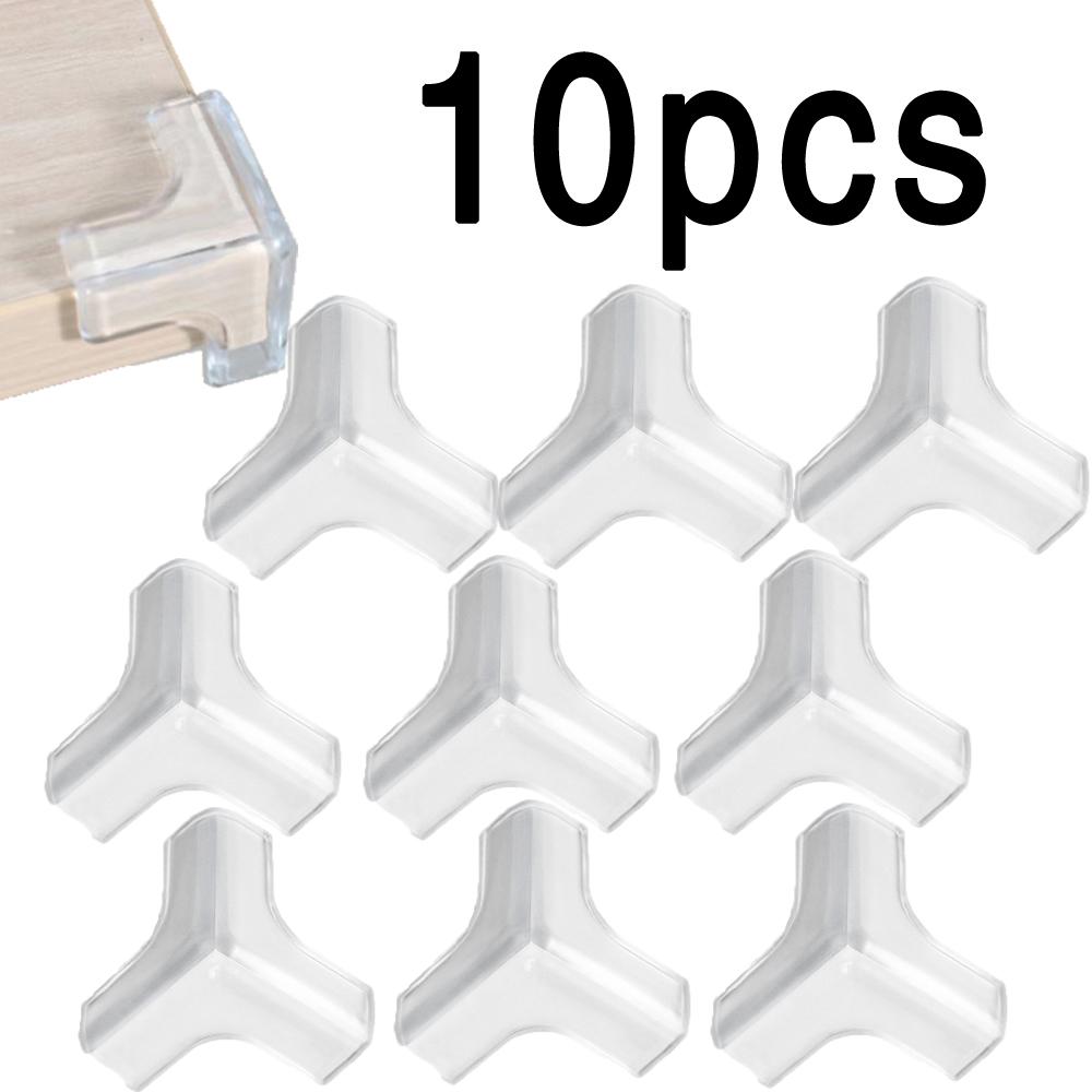 10Pcs Soft Silicone Clear Corner Guards - Youngsters Safety Edge Protectors With High-Resistant Adhesive Gel For Furniture, Cabi