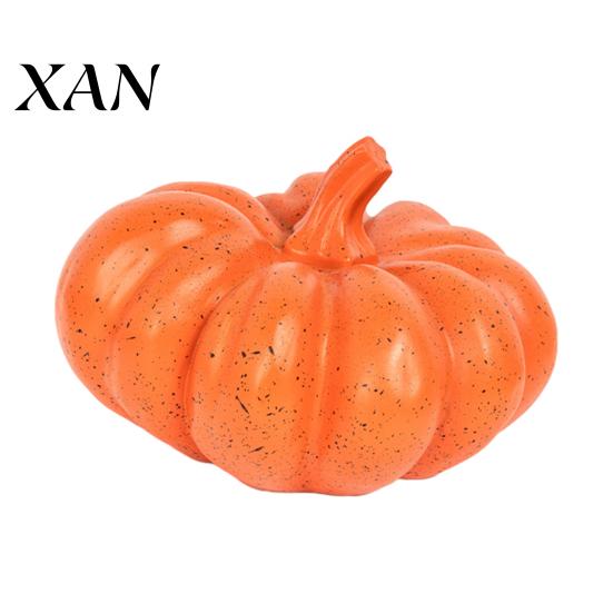 Simple Style Pumpkin Decoration Halloween Ornaments, Resin Delicate Texture Stable Sculpture, Spotted Ornament Textured Accents, for TV Cabinet