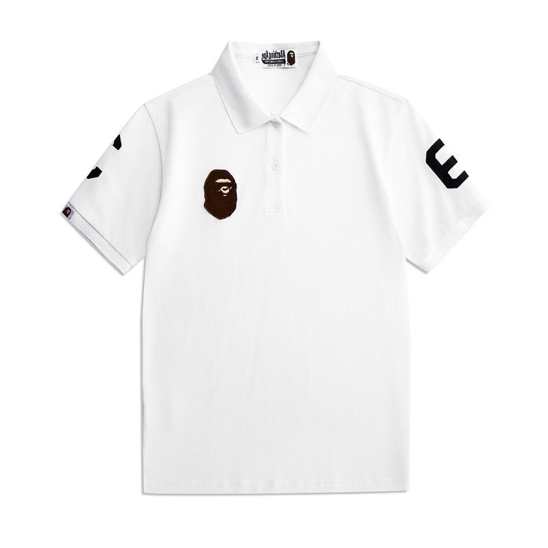 Japanese Streetwear A Bathing Ape Embroidered Polo T-Shirt - Unisex Short Sleeve