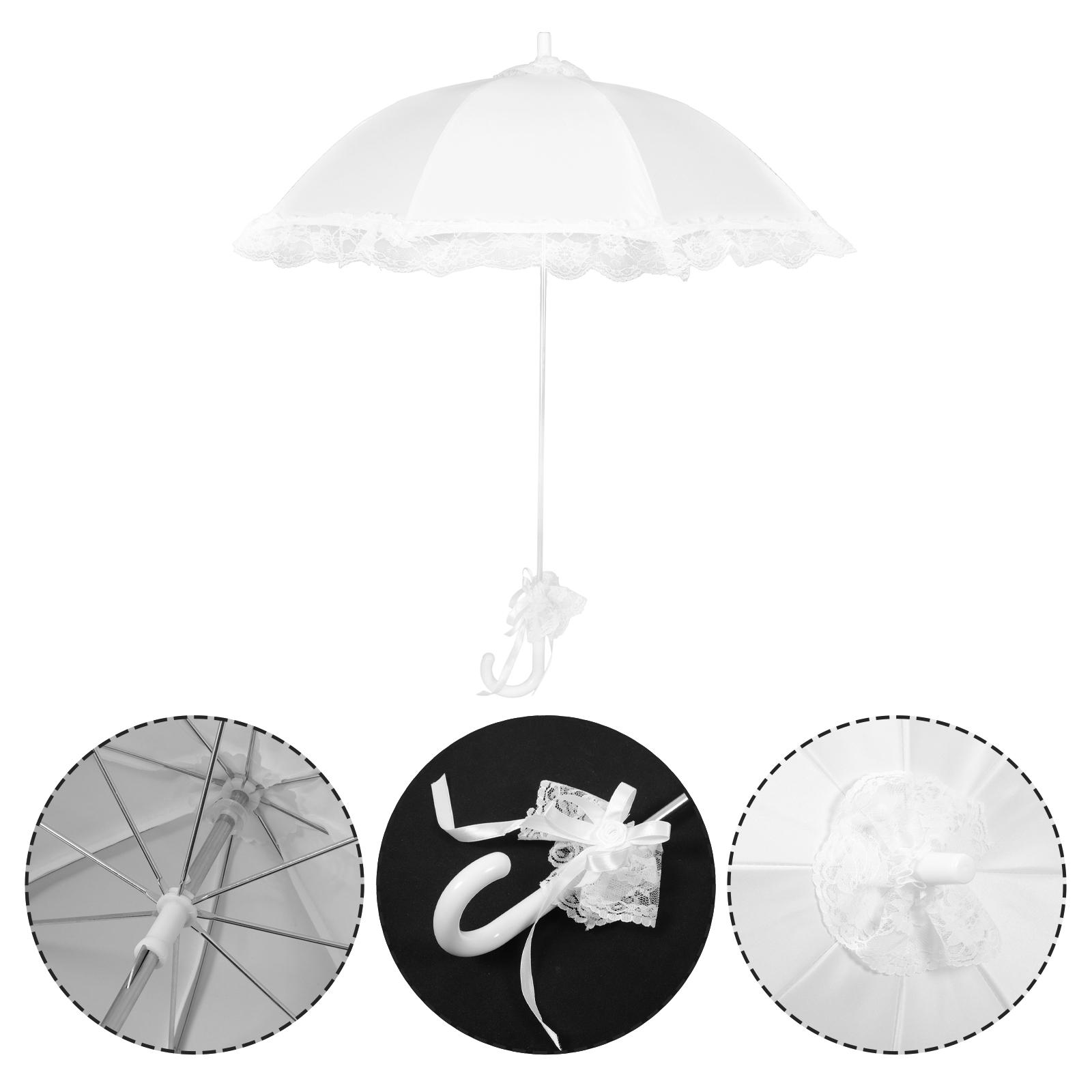 

Кружевной зонтик, фотореквизит, ретро-декор для девочек, свадебное платье, пагода, белые зонтики белый