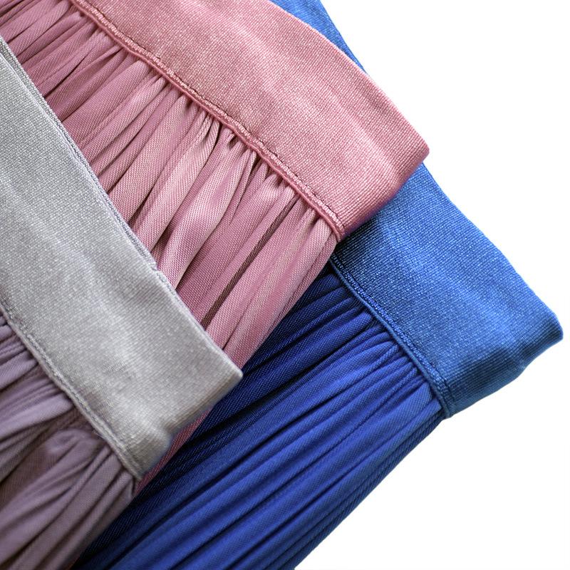 High Waist Pleated A-Line Midi Skirt - 2025 Slimming, Solid Color, Versatile Design