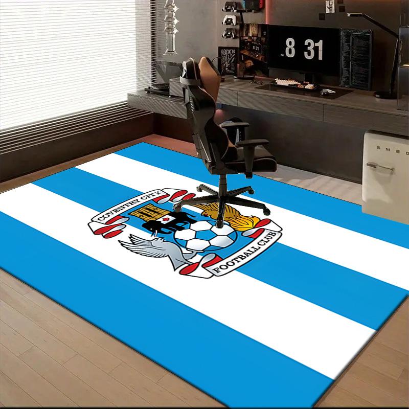 Coven-try Football Club Crest Printed Office Carpet Chair Cushion Entryway Rug, Rugs for Living Room, Bedroom Christmas gifts