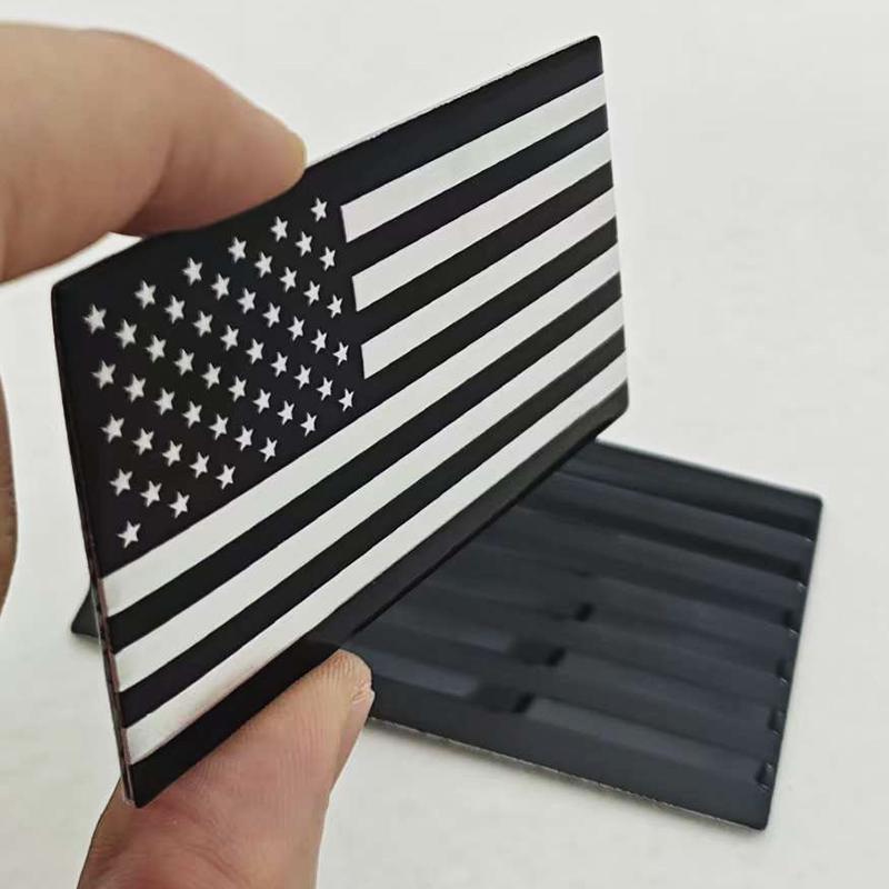 American Flag Aluminum Car Sticker Motorcycle Badge Auto Accessory Durable Auto Decal Universal Car Sticker Accessories
