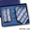 Tie Square Cufflinks 3-Piece Suit Retro Striped Hand Tie High-End Gift Box Set