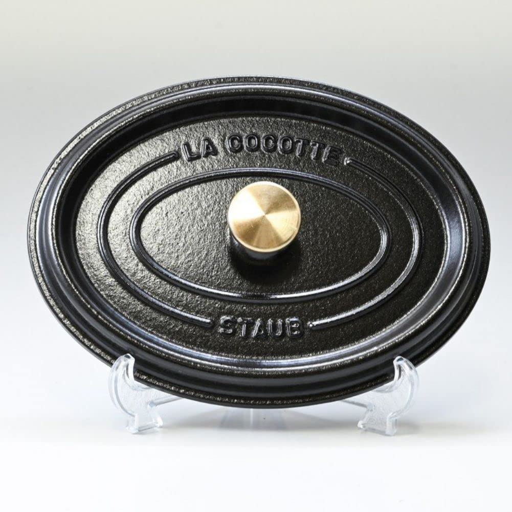 STAUB Pico Cocotte Oval Cast Iron Enamel Pot, Black, 23cm, 2.35L, 1102325 (Product Code: 40500-231-0) [Parallel Import]