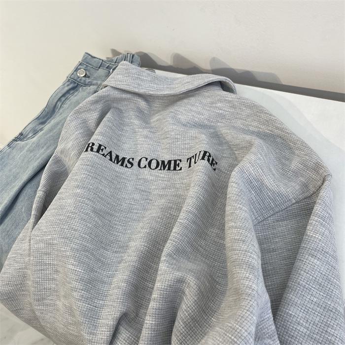 Retro Long Sleeve Polo Sweatshirt: Versatile, Casual French Influencer Style for Spring & Autumn