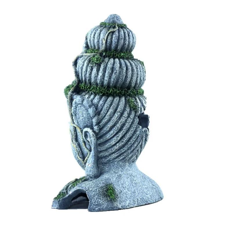 Aquarium Dekoration Antiker Stein Buddha Harz Figuren Landschaftsgestaltung Aquarium Ornament Fischbecken Aquarium Dekoration Zubehör