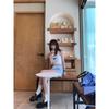 High Waist Embroidered Striped Loose Casual Shorts Women's 100% Cotton Fashion Korean Style Straight Leg Pants Single Wear Summer Shorts