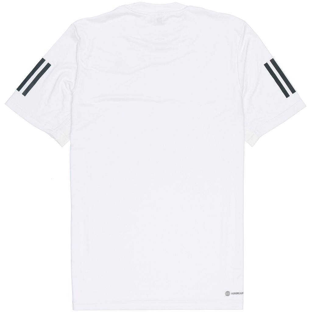 Adidas Solid Stripe Sports Breathable Round Neck Short Sleeve T-Shirt Men Tops White HP1999