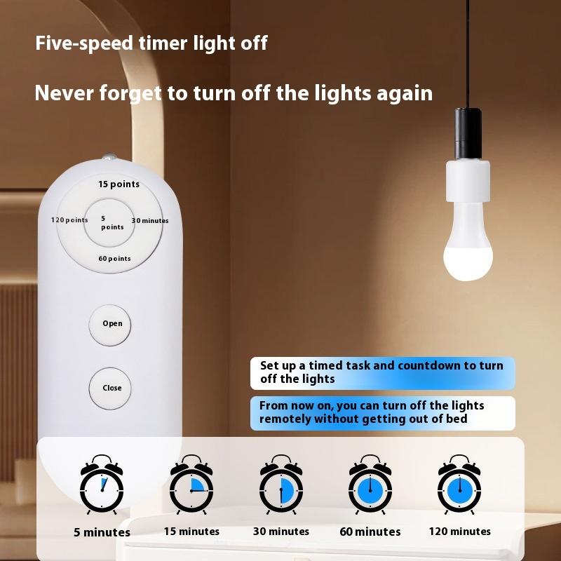 1 Sada Dětský pokoj Ložnice Domov Chytrý Spínací Časovač E27 Bezdrátové Dálkové Ovládání Chytrý Spínací Časovač 85V-265V Objímka Žárovky