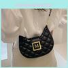2023 New Fashion Grid Chain Small Bag Women Urban Simple Style Shoulder Crossbody Bag