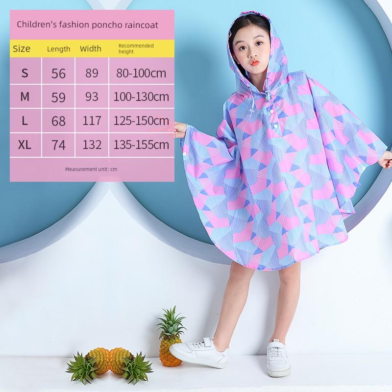 Children's Cloak Plus Size Raincoat Can Be Backpack Boy Girl Baby Fashion Cute Student Children Playing with Water Poncho