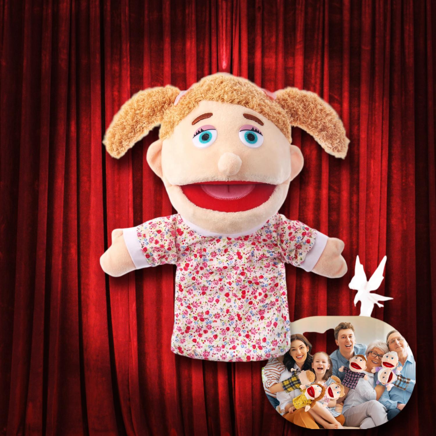 

Daughter Hand Puppets - Soft Plush Hand Puppets Interactive Role-Play Storytelling Toys for Kids, Imaginative Play 11cm-30cm