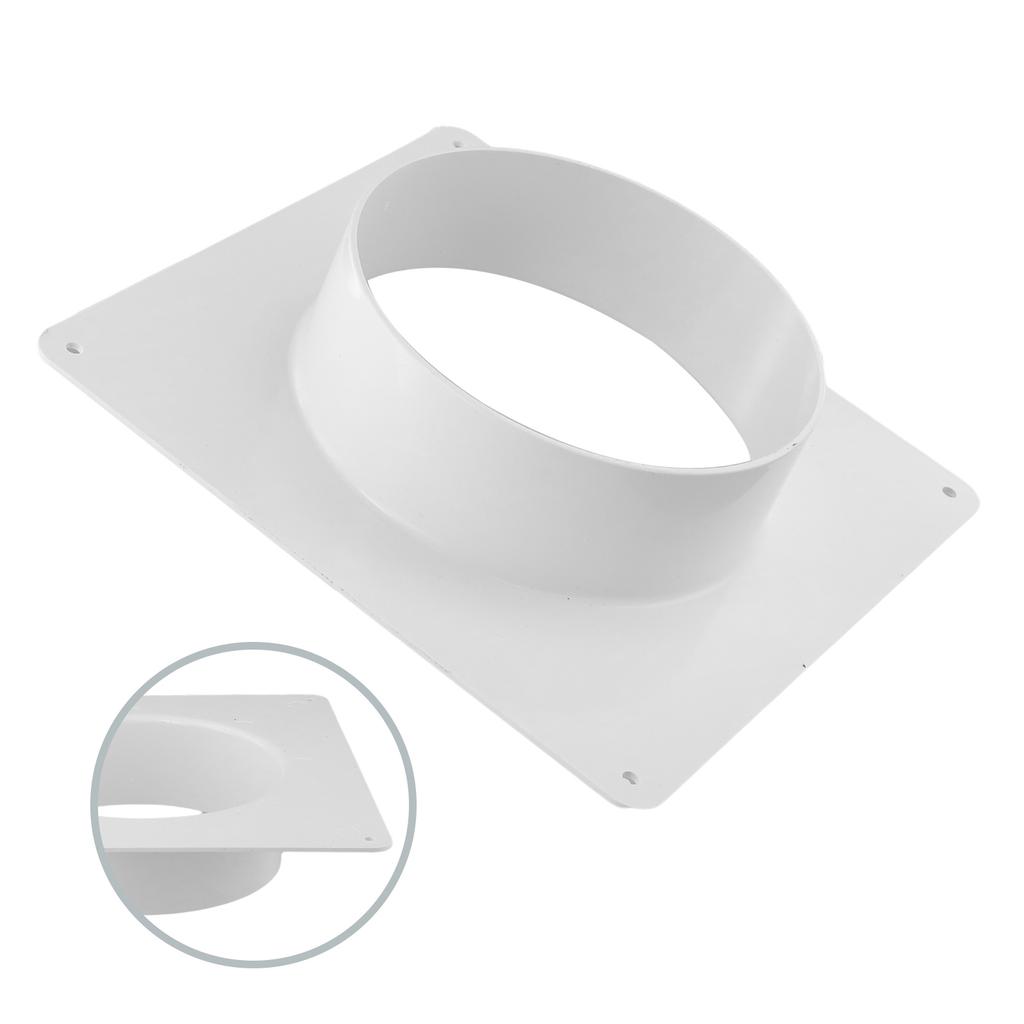 Air Vent Duct Connector Flange Straight Ventilation Pipe Plastic Ducting Tools Square Bottom Joint Air Conditioning Vent Adapter