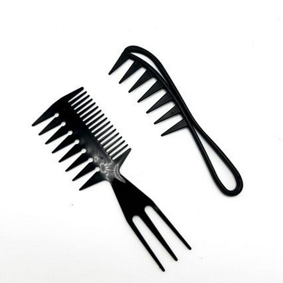 Men's Pompadour Fishbone Styling Comb – Plastic Hairdressing & Drawing Comb for Pomade.