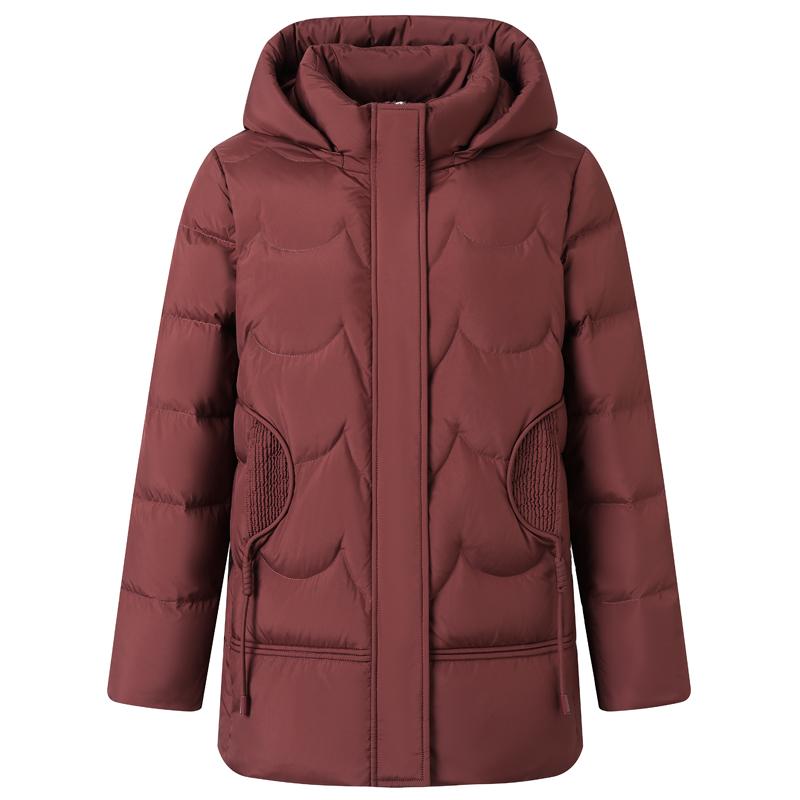 Jaquetas de Penas Tamanho Plus XL-6XL para Mulheres de Meia Idade Casacos Parka de Inverno Elegantes Soltos Espessos Quentes Casacos de Penas Roupa Exterior Feminina
